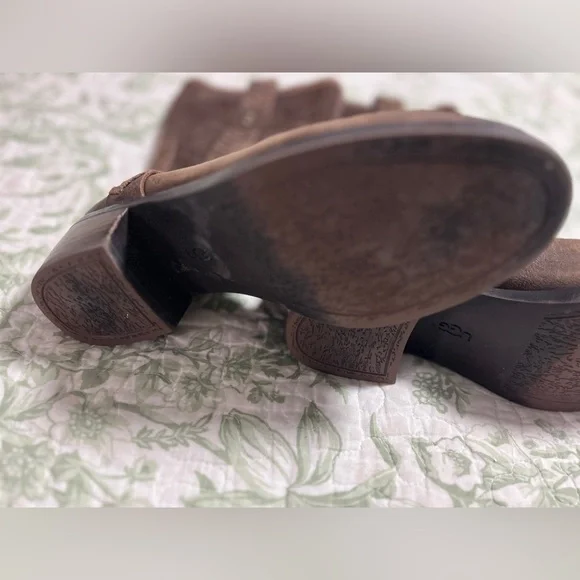 UGG Brown Leather/Suede Western Cowboy Riding Boots Size 6.5 Women High Top - Picture 10 of 13